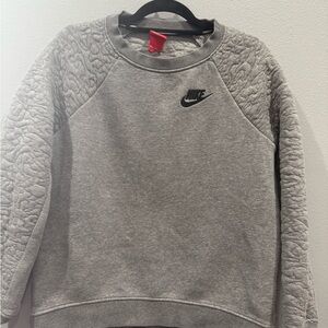 Nike Women's Gray Textured Sweatshirt
